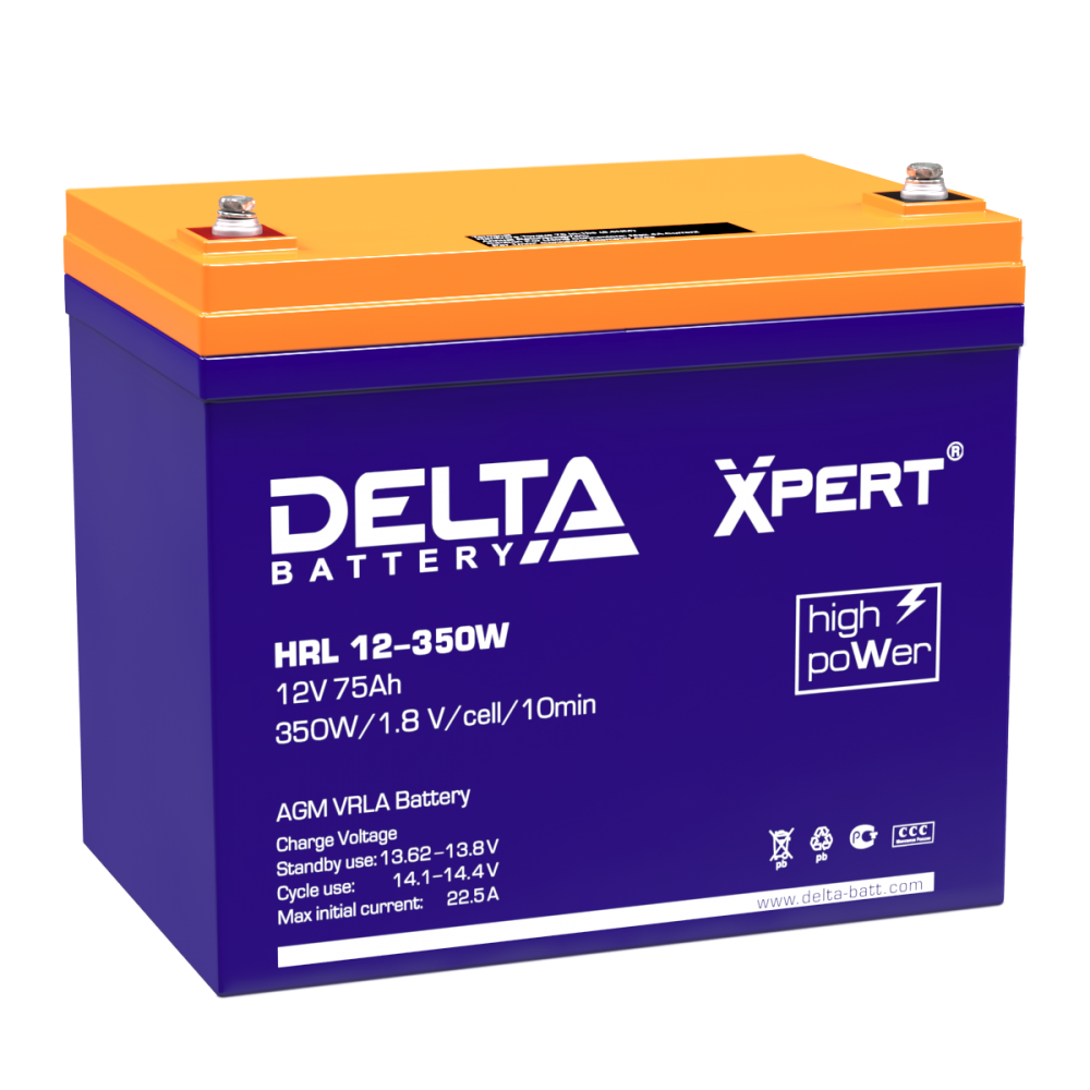 Energon/Delta Battery, HRL 12-350 W: Kurşun-Asit VRLA Akü